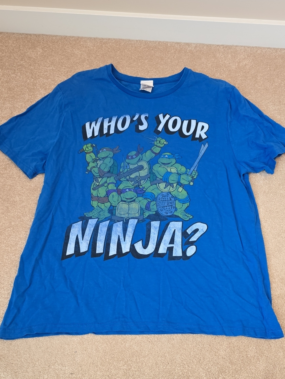 Teenage Mutant Ninja Turtles Graphic Tee - Royal Blue (Men's Large)